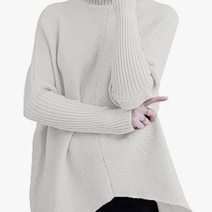 Turtleneck Long Sleeve Casual Pullover Sweater